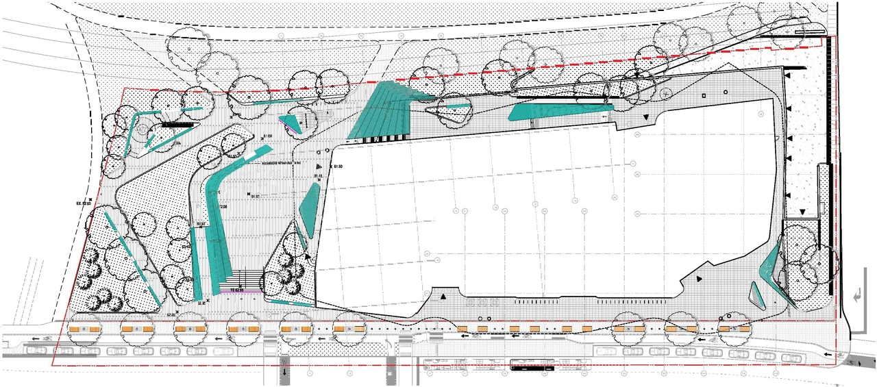 Construction site plan for project from page 22 of the file '2020-08-05 - Joint Design Review Panel - August 5 - Design Brief EN - D07-12-20-0077'