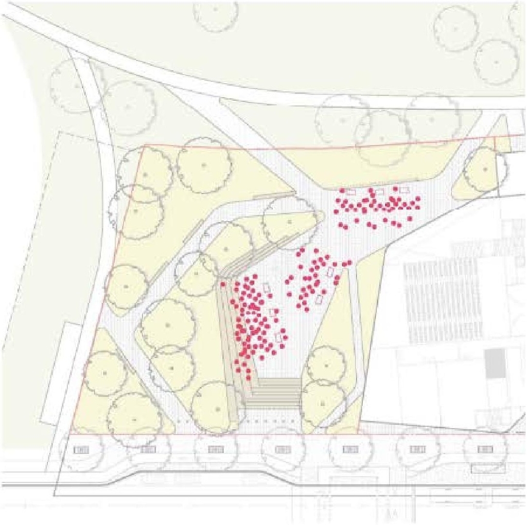 Construction site plan for project from page 38 of the file '2020-06-08 - Design Brief - D07-12-20-0077'