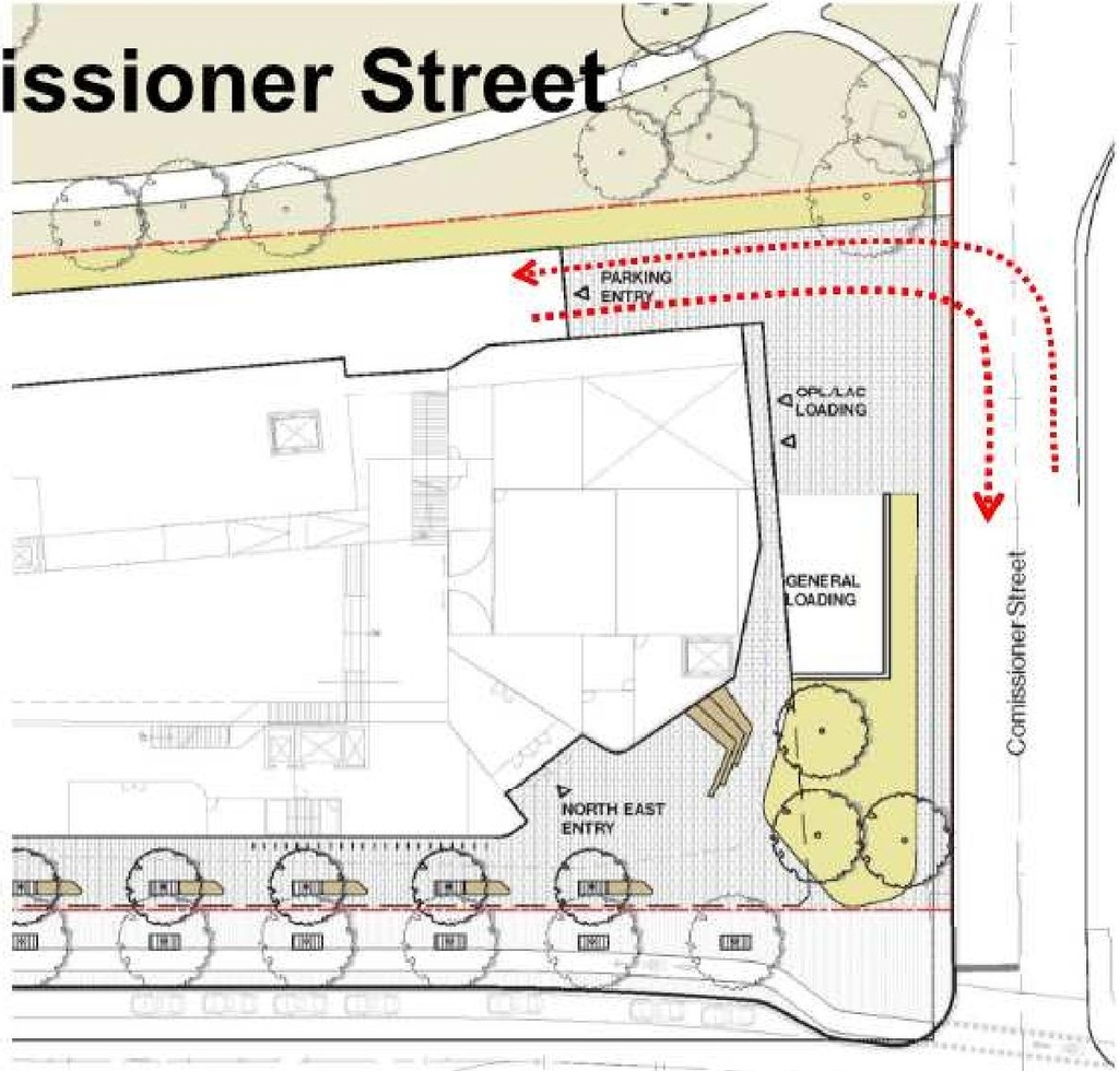 Construction site plan for project from page 26 of the file '2020-11-26 - 2nd submisision - Design Brief - D07-12-20-0077'
