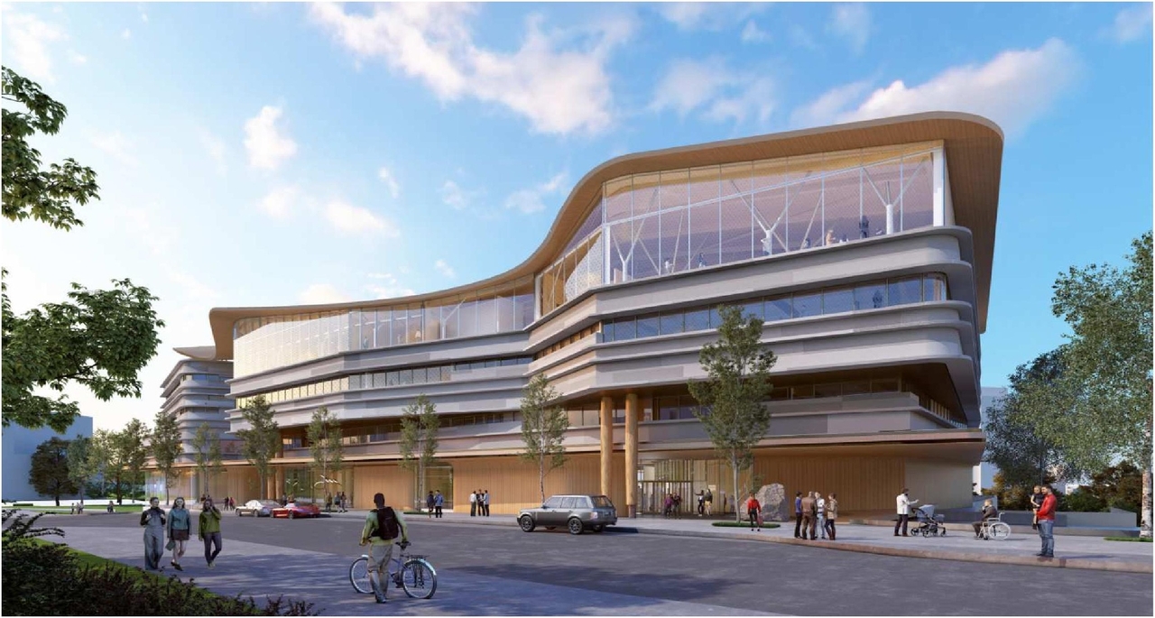 Rendering of building from page 32 of the file '2020-11-26 - 2nd submisision - Design Brief - D07-12-20-0077'