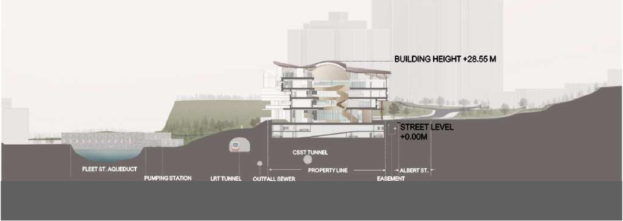 Rendering of building from page 34 of the file '2020-11-26 - 2nd submisision - Design Brief - D07-12-20-0077'