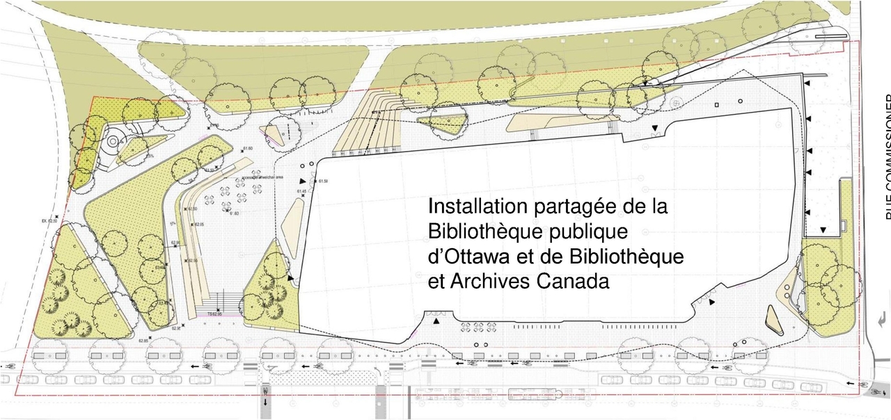 Construction site plan for project from page 18 of the file '2020-08-05 - Joint Design Review Panel - August 5 - Design Brief FR - D07-12-20-0077'
