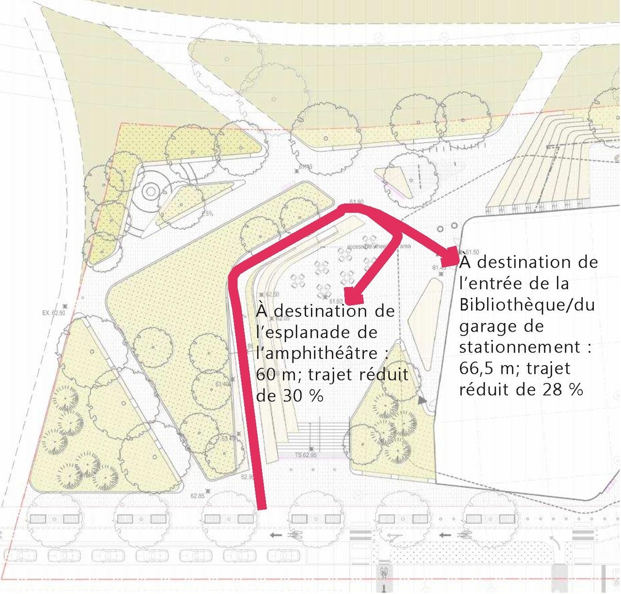 Construction site plan for project from page 20 of the file '2020-08-05 - Joint Design Review Panel - August 5 - Design Brief FR - D07-12-20-0077'
