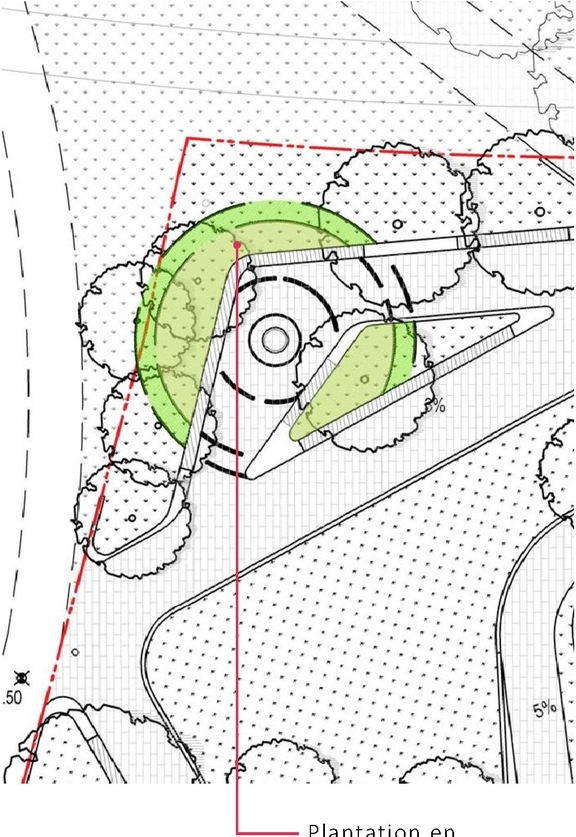 Construction site plan for project from page 27 of the file '2020-08-05 - Joint Design Review Panel - August 5 - Design Brief FR - D07-12-20-0077'