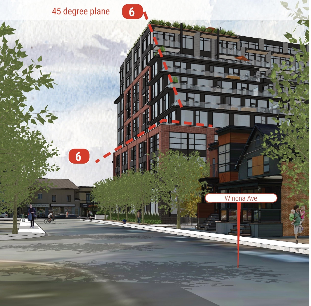 Rendering of building from page 17 of the file '2020-11-25 - Design Brief - Formal UDRP Dec. 4 - D07-12-20-0081'