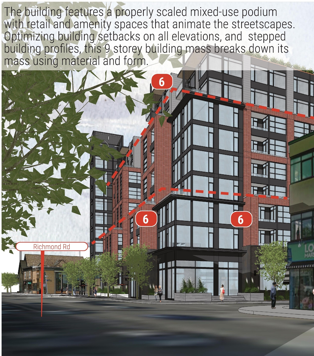 Rendering of building from page 17 of the file '2020-11-25 - Design Brief - Formal UDRP Dec. 4 - D07-12-20-0081'