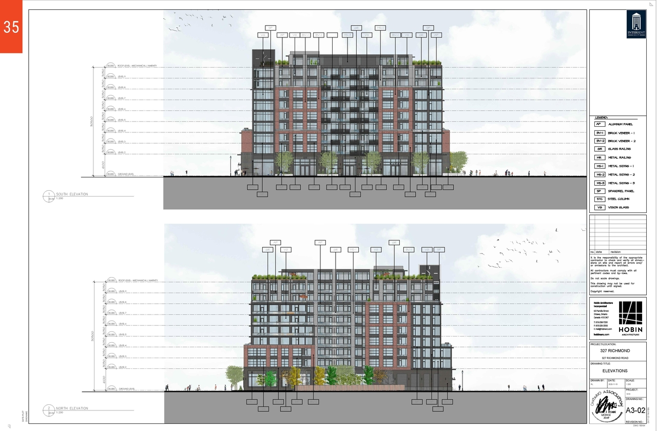 Rendering of building from page 35 of the file '2020-11-25 - Design Brief - Formal UDRP Dec. 4 - D07-12-20-0081'