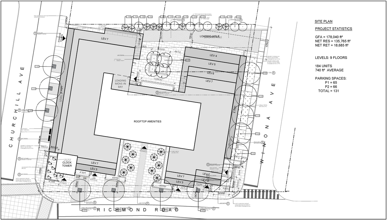 Construction site plan for project from page 1 of the file '2021-01-21 - Floor Plans - D07-12-20-0081'