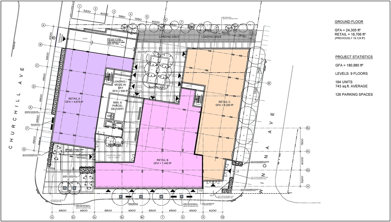 Construction site plan for project from page 1 of the file '2020-06-17 - Floor Plans - D07-12-20-0081'