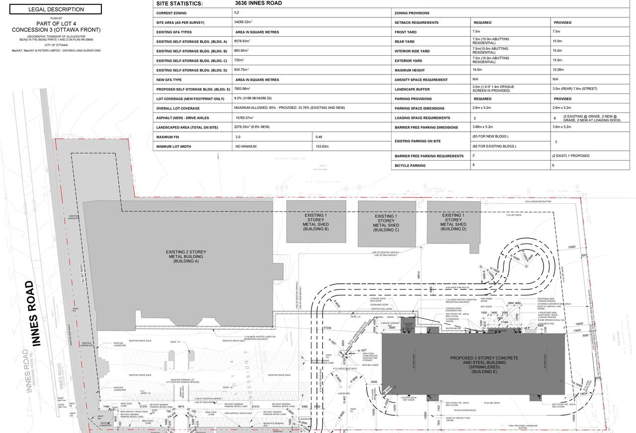 Construction site plan for project from page 23 of the file '03-30-2020 - Engineering Design Brief - D07-12-20-0086'