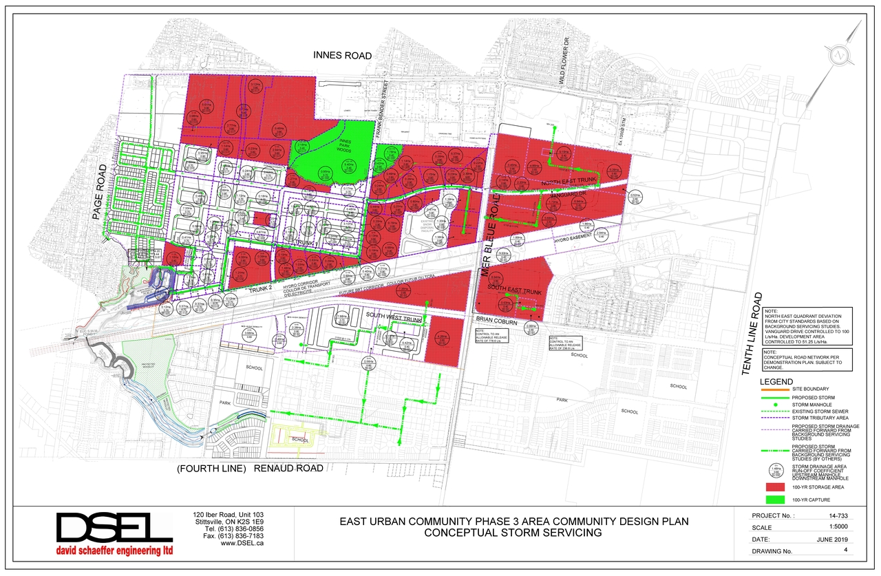 Construction site plan for project from page 36 of the file '03-30-2020 - Engineering Design Brief - D07-12-20-0086'