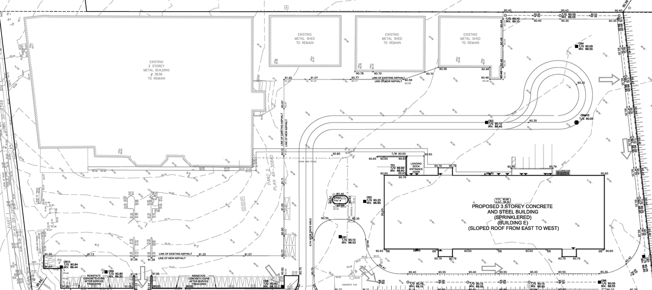 Construction site plan for project from page 51 of the file '03-30-2020 - Engineering Design Brief - D07-12-20-0086'
