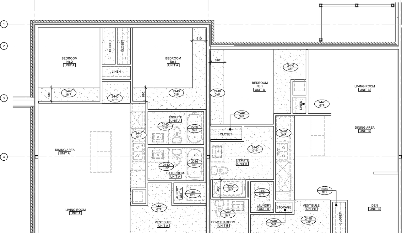 Floor plan for project from page 1 of the file '2021-02-23 - Unit Floor Plans - D07-12-20-0104'