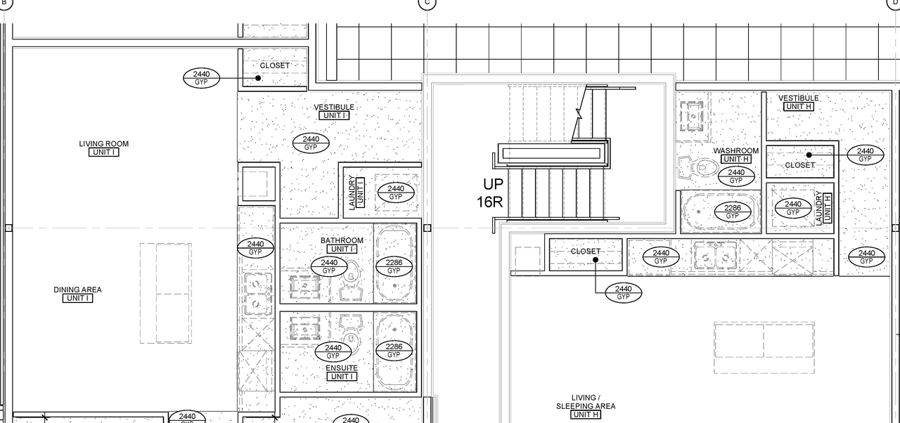 Floor plan for project from page 4 of the file '2021-02-23 - Unit Floor Plans - D07-12-20-0104'