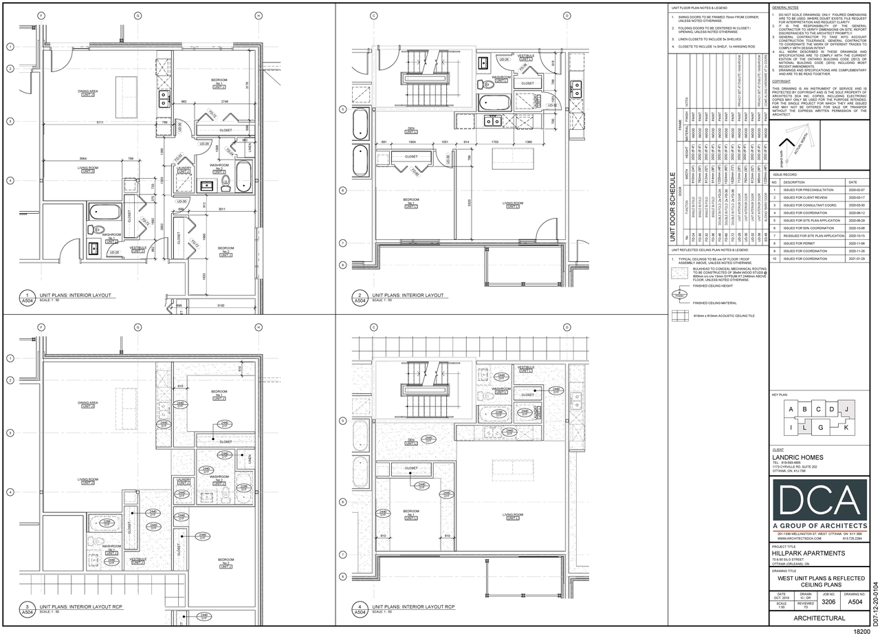 Floor plan for project from page 5 of the file '2021-02-23 - Unit Floor Plans - D07-12-20-0104'