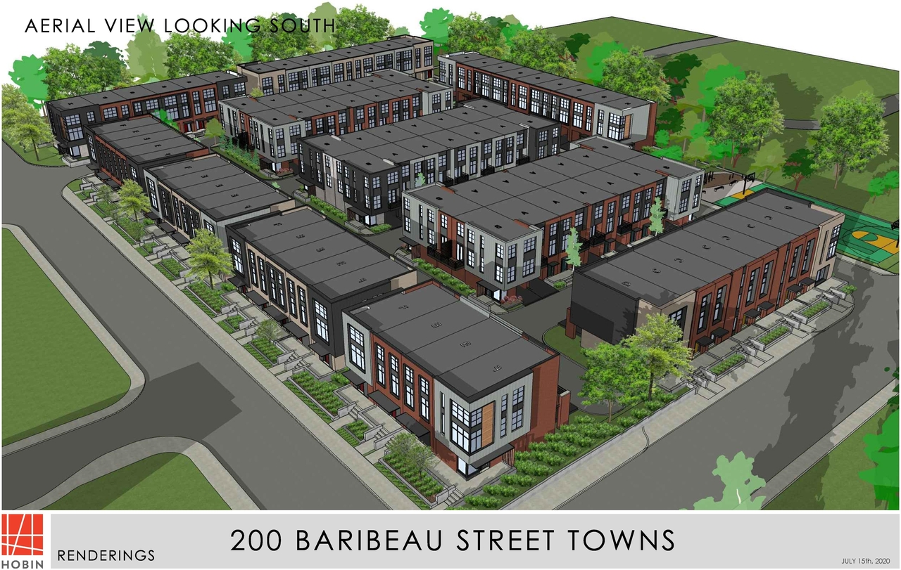 Rendering of building from page 1 of the file '2020-09-04 - Aerial View South Plans - D07-12-20-0118'