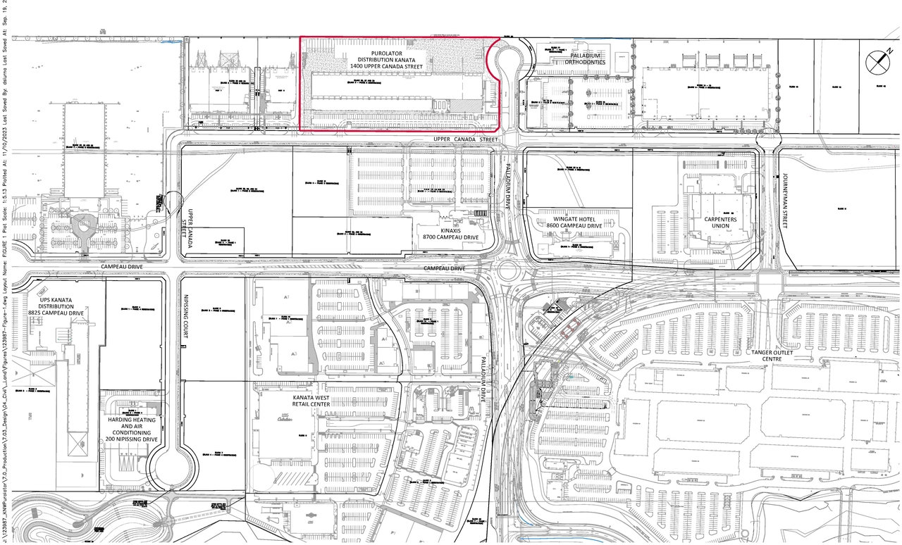 Construction site plan for project from page 17 of the file '2024-01-26 - Design Brief - D07-12-20-0125'
