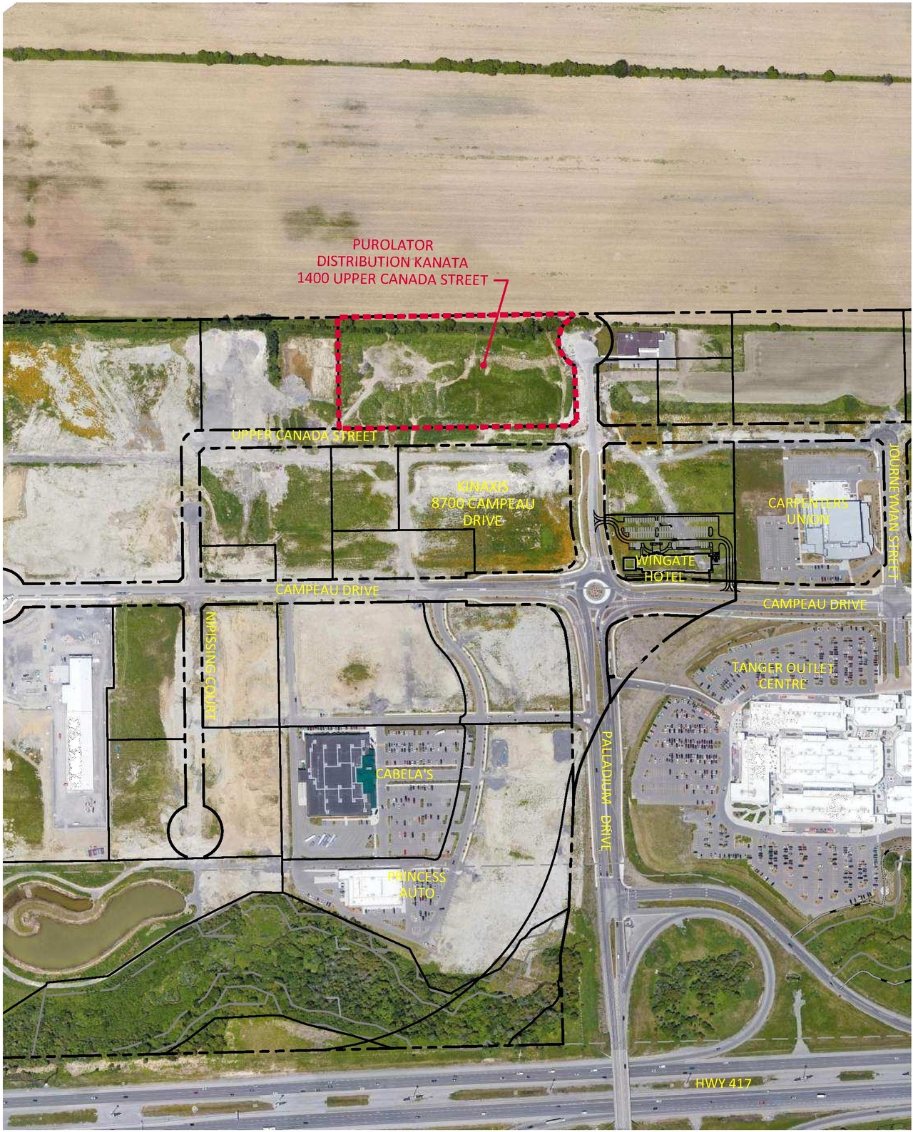 Construction site plan for project from page 18 of the file '2024-01-26 - Design Brief - D07-12-20-0125'