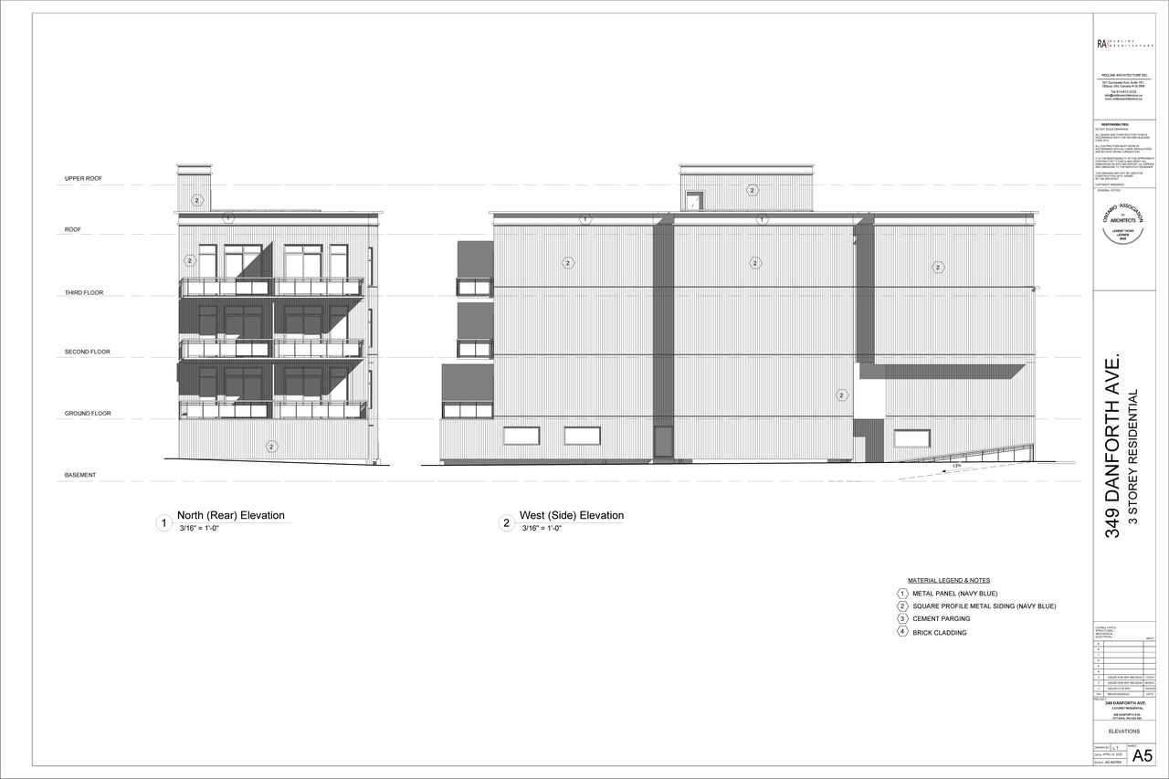 Rendering of building from page 5 of the file '2021-11-24 - Sub 3.1 Floor Plans & Elevations - D07-12-20-0140'