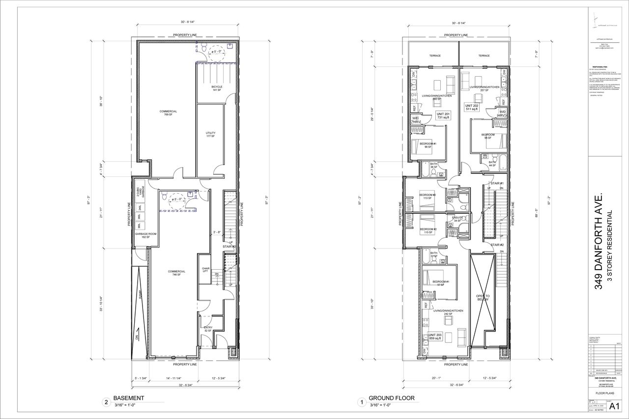 Floor plan for project from page 1 of the file '2021-03-18 - Floor Plans and Elevations - D07-12-20-0140'