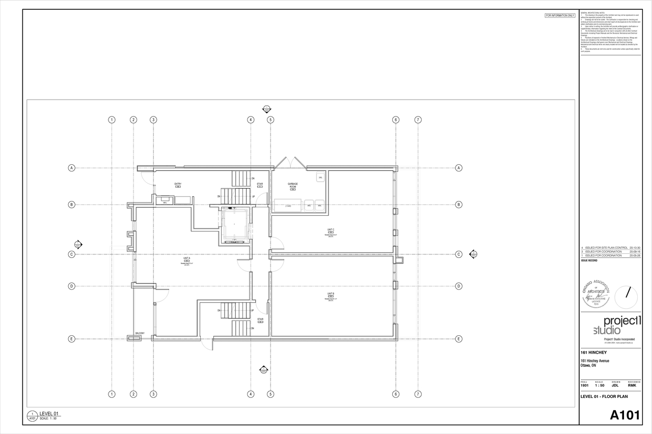 Floor plan for project from page 1 of the file '2020-11-04 - Level 01 - Floor Plan - D07-12-20-0142'