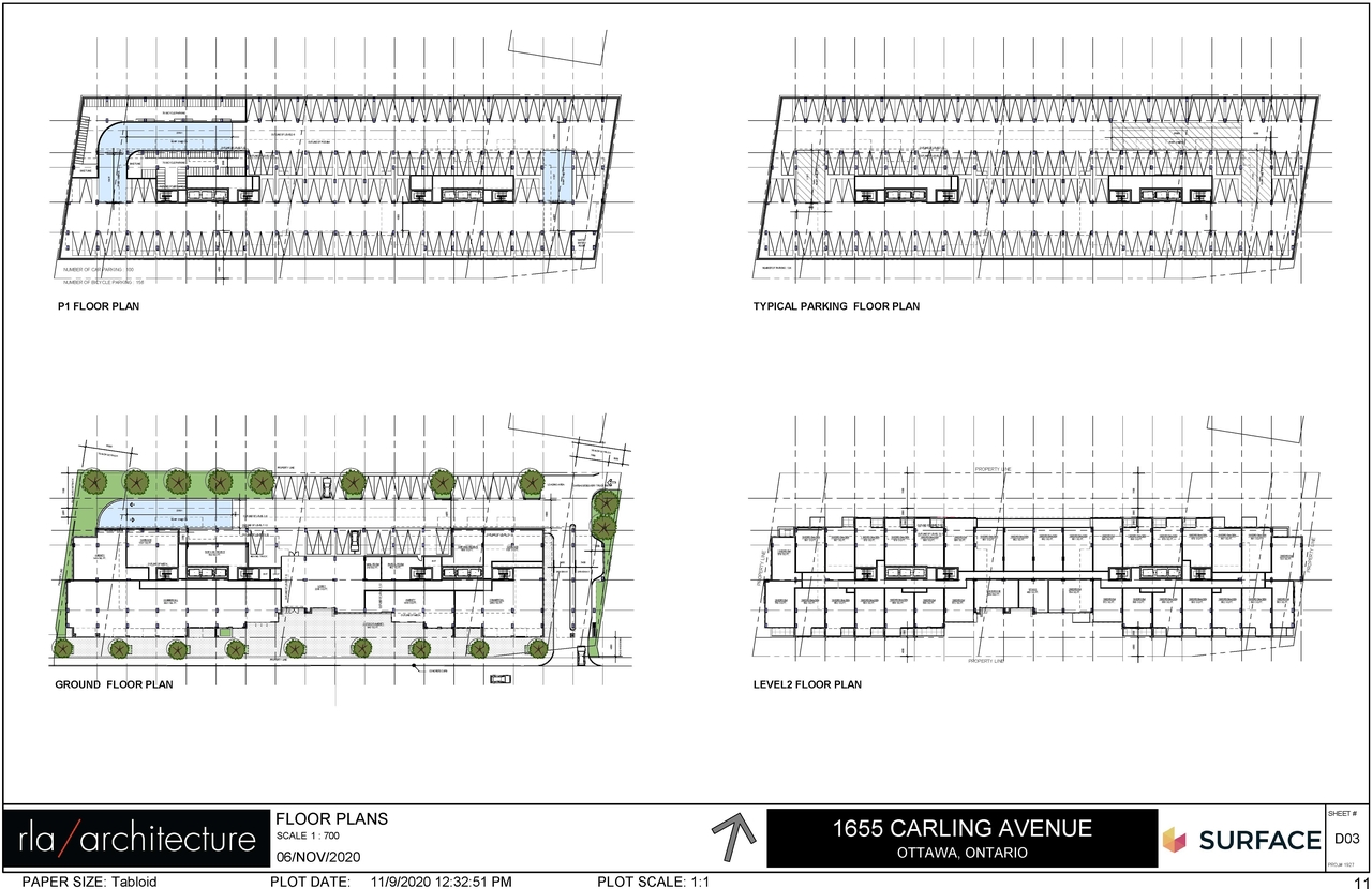 Construction site plan for project from page 11 of the file 'December 2020 - Urban Design Review Package - D07-12-20-0146'