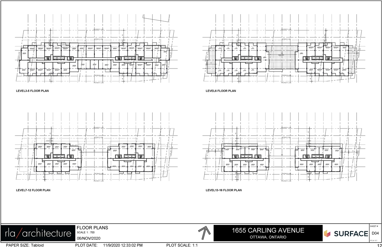 Construction site plan for project from page 12 of the file 'December 2020 - Urban Design Review Package - D07-12-20-0146'