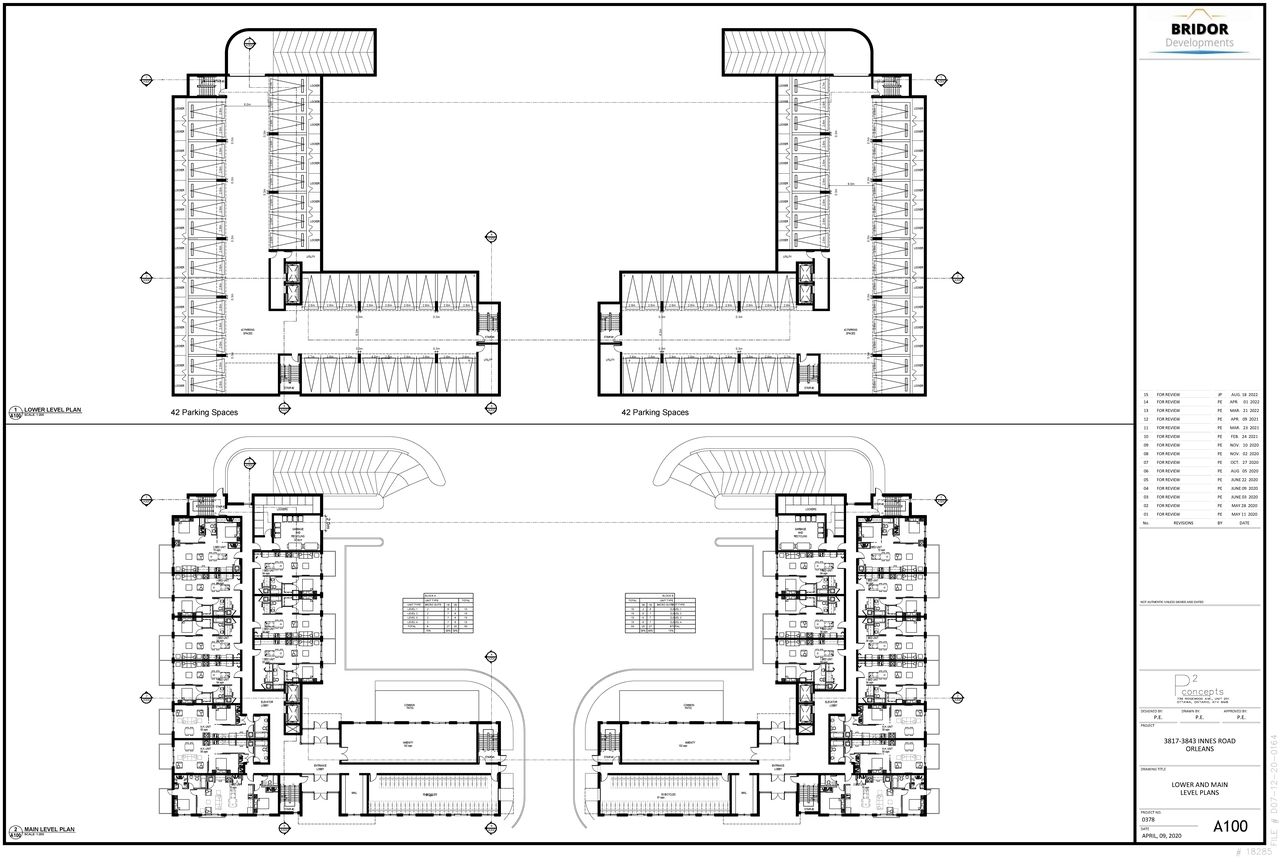 Floor plan for project from page 1 of the file '2022-12-02 - Underground Parking and Ground Floor Plans - D07-12-20-0164'