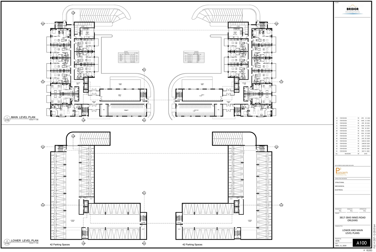Floor plan for project from page 1 of the file '2022-06-14 - Underground Parking and Ground Floor Plans - D07-12-20-0164'
