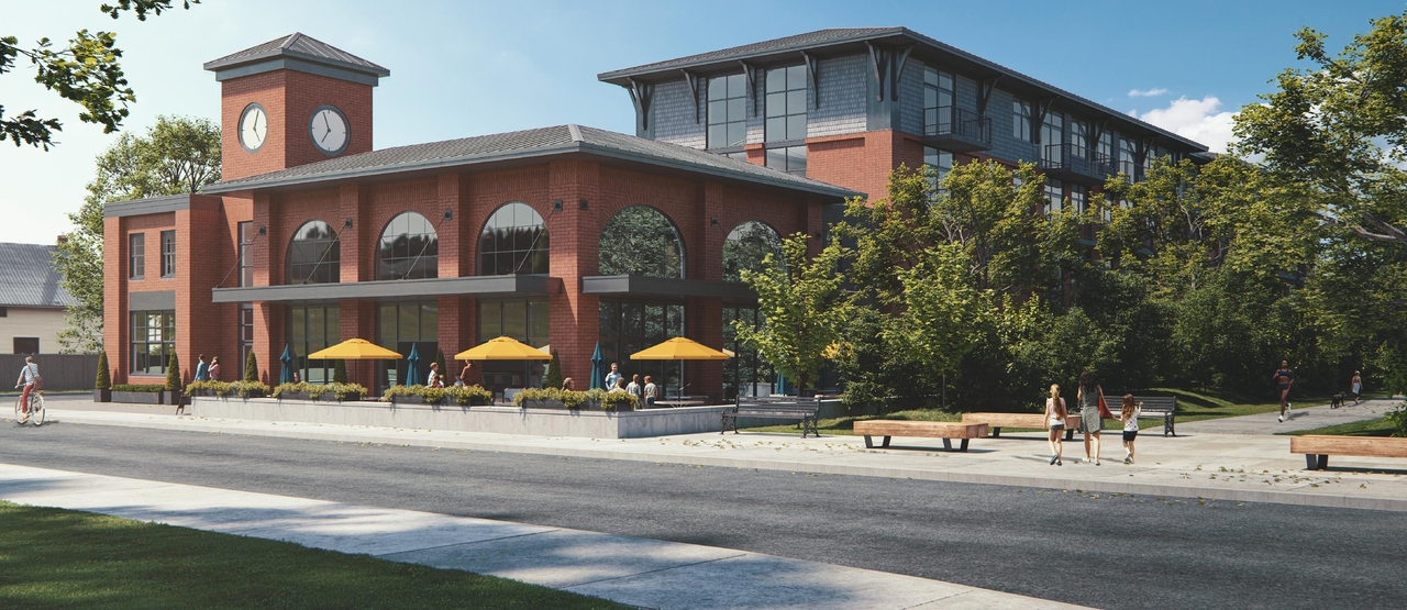 Rendering of building from page 5 of the file '2020-12-01 - Architectural Design Brief - D07-12-20-0167'