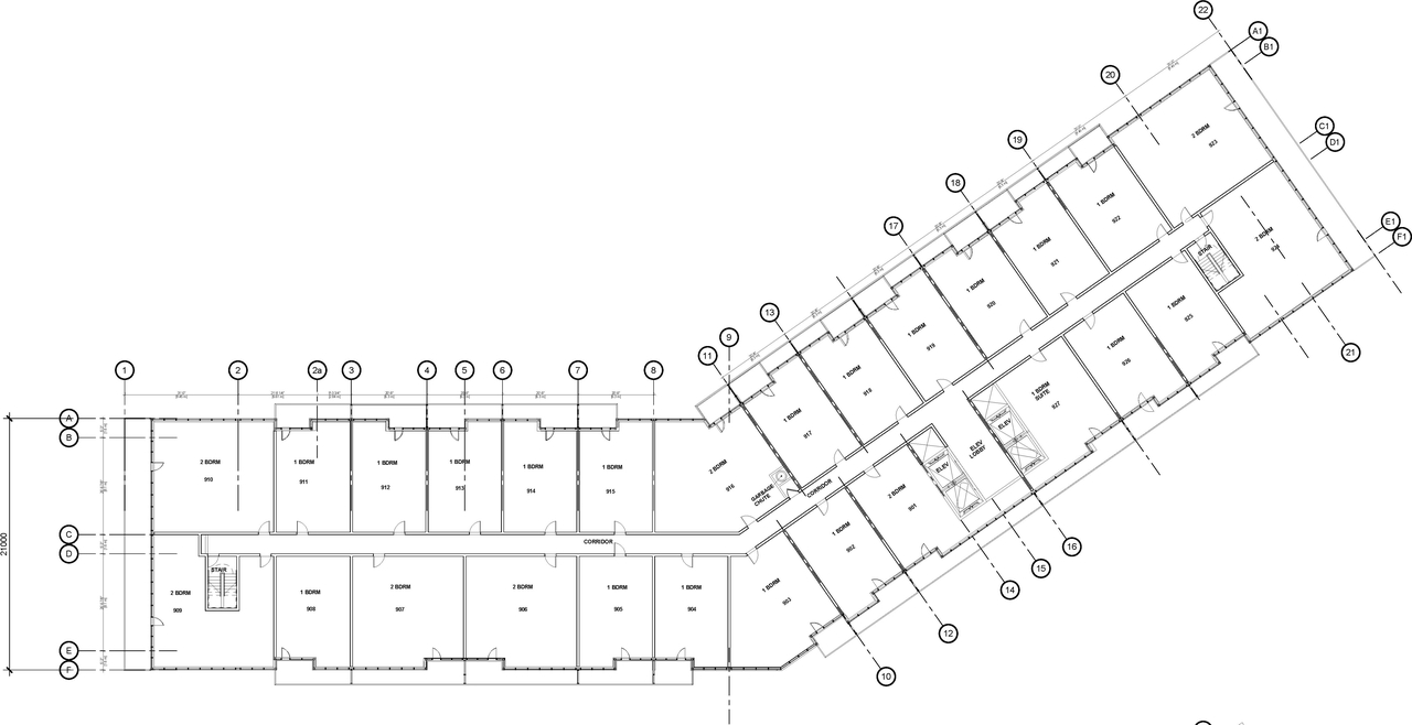 Construction site plan for project from page 2 of the file '2021-06-03 - Floor Plans - D07-12-20-0171'