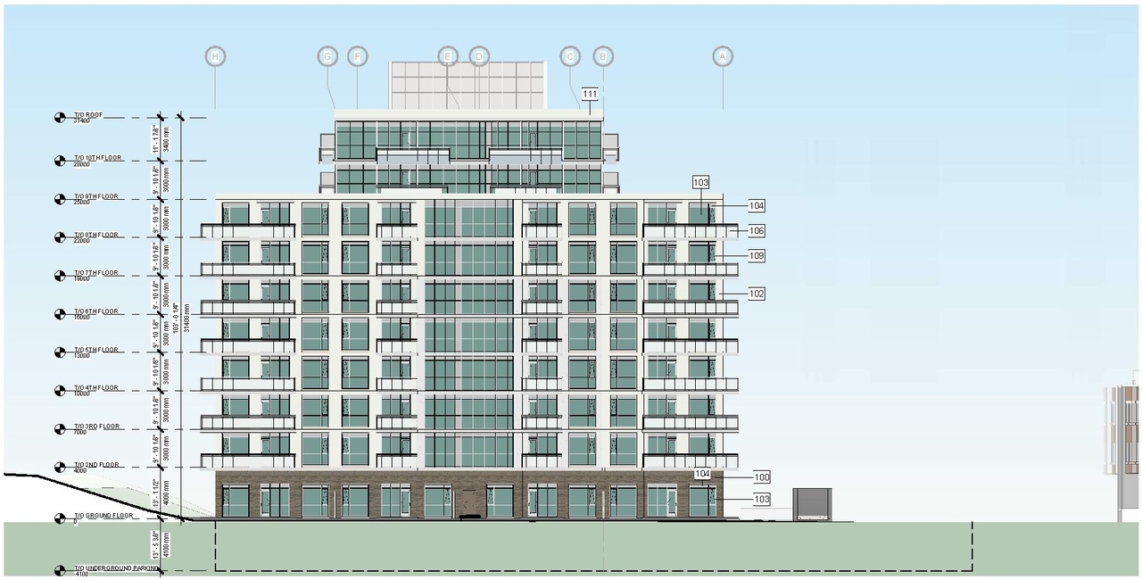 Rendering of building from page 11 of the file '2020-12-07 - Design Brief - D07-12-20-0171'