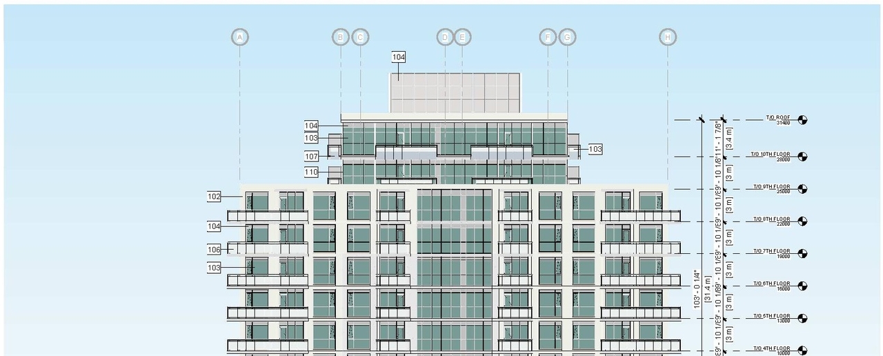 Rendering of building from page 12 of the file '2020-12-07 - Design Brief - D07-12-20-0171'