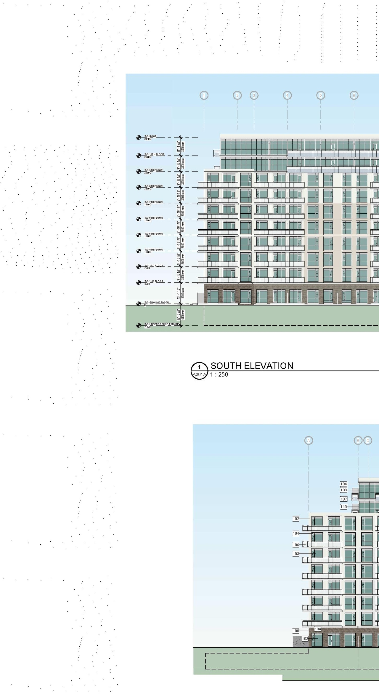 Rendering of building from page 12 of the file '2020-12-07 - Design Brief - D07-12-20-0171'