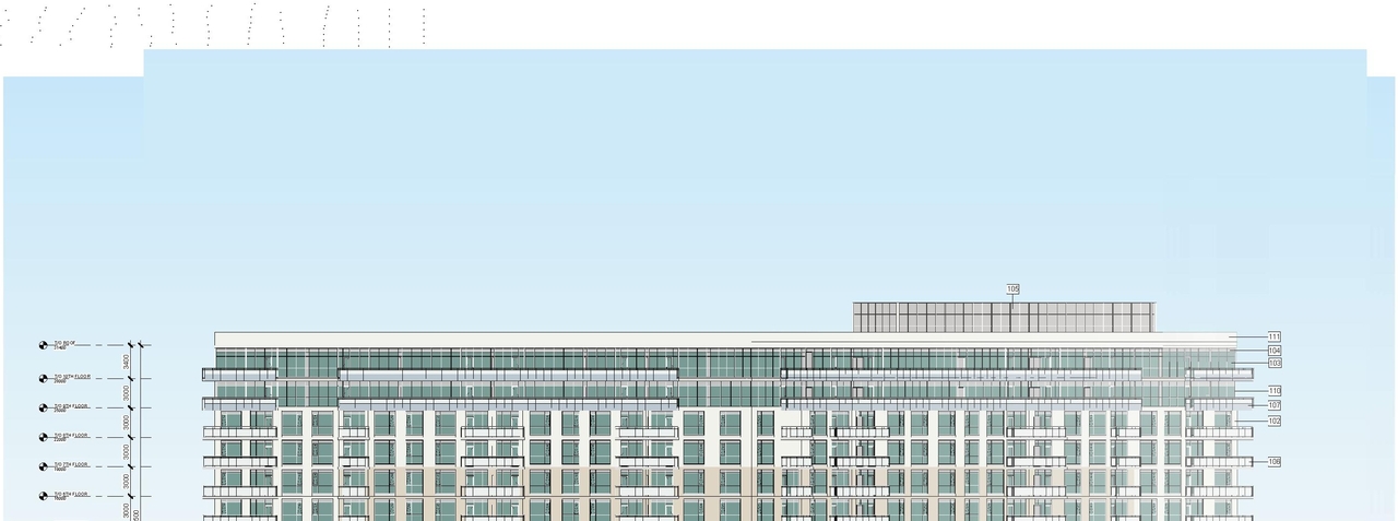 Rendering of building from page 13 of the file '2020-12-07 - Design Brief - D07-12-20-0171'