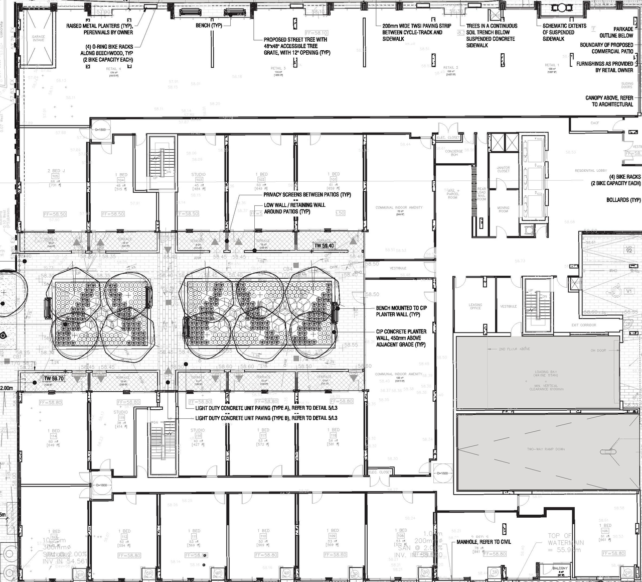 Construction site plan for project from page 58 of the file '2021-02-03 - UDRP Package - D07-12-20-0186'