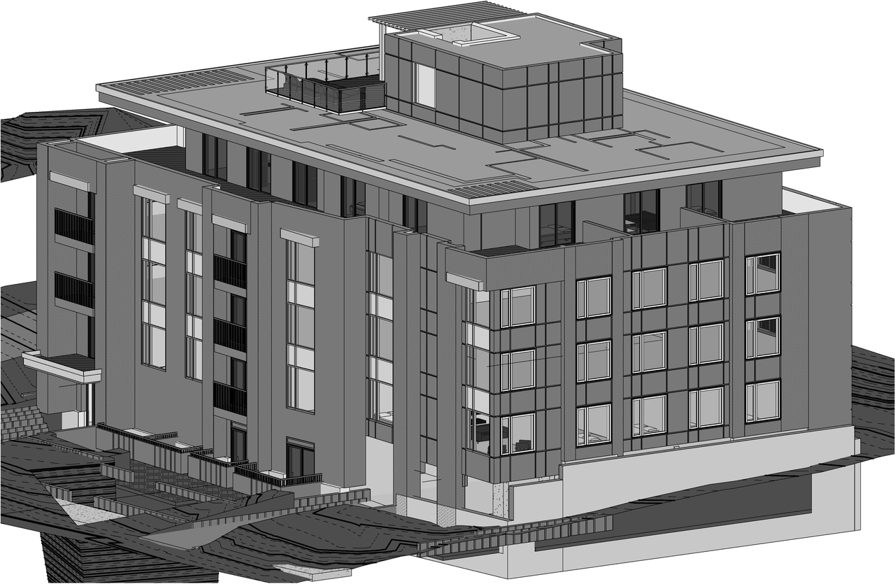 Construction site plan for project from page 1 of the file '2023-08-24 - Site Plan, Floor Plans and Elevations - D07-12-21-0001'