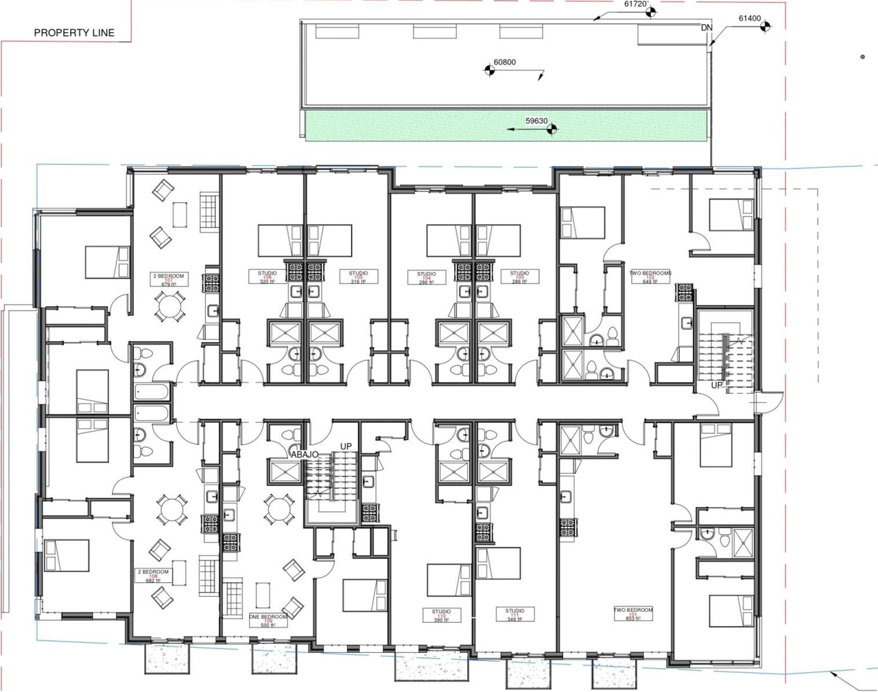 Floor plan for project from page 17 of the file '2022-05-03 - UDRP Formal Review Package - D07-12-21-0001'