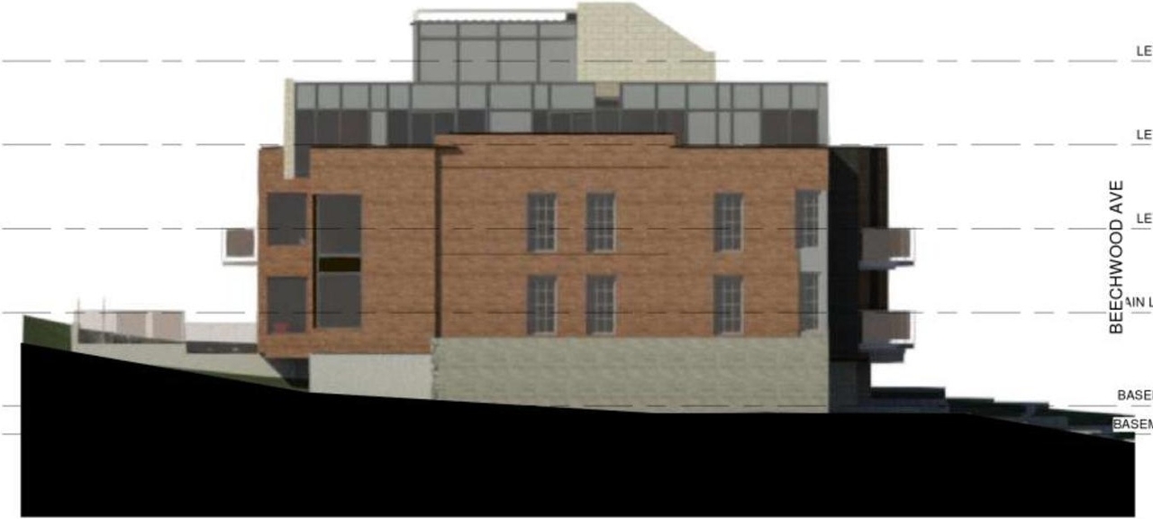 Rendering of building from page 27 of the file '2022-05-03 - UDRP Formal Review Package - D07-12-21-0001'