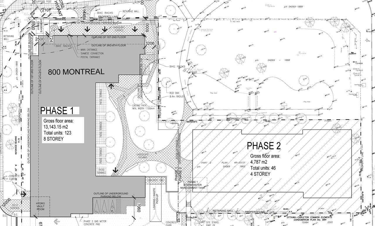 Construction site plan for project from page 4 of the file '2023-01-09 - Site & Floor Plans -D07-12-21-0015'