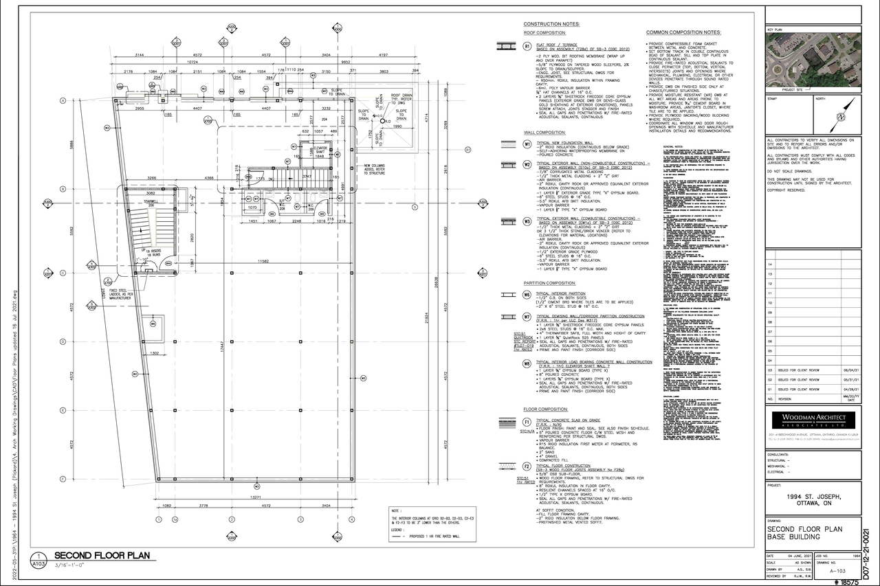 Floor plan for project from page 1 of the file '2023-03-28 - Second Floor Plan - D07-12-21-0021'