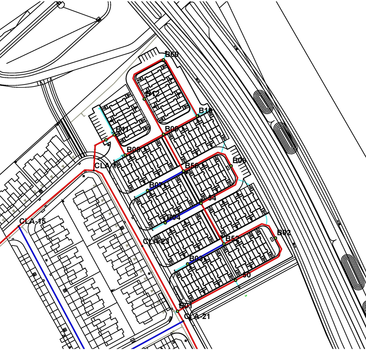 Construction site plan for project from page 36 of the file '2021-08-20 - Design Brief - D07-12-21-0022'