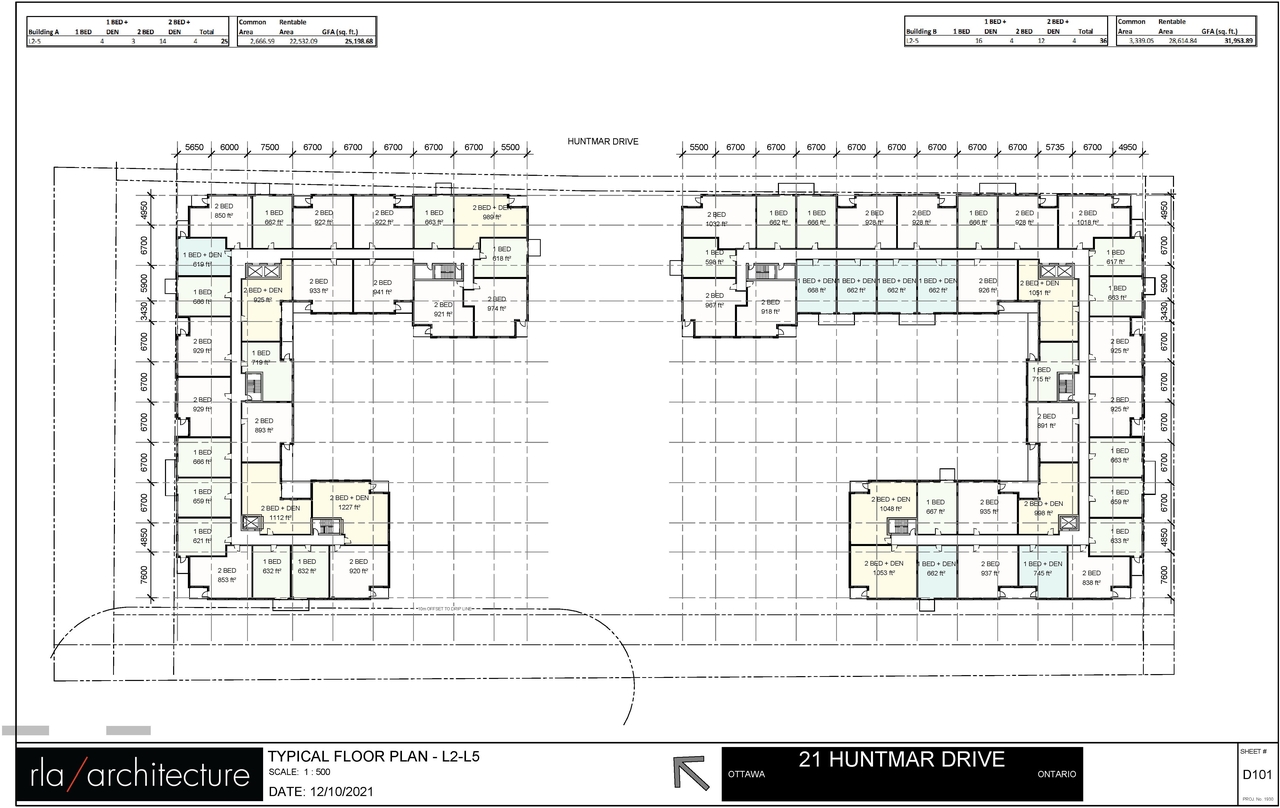 Floor plan for project from page 2 of the file '2021-11-04 - Floor Plans & Elevations - D07-12-21-0035'