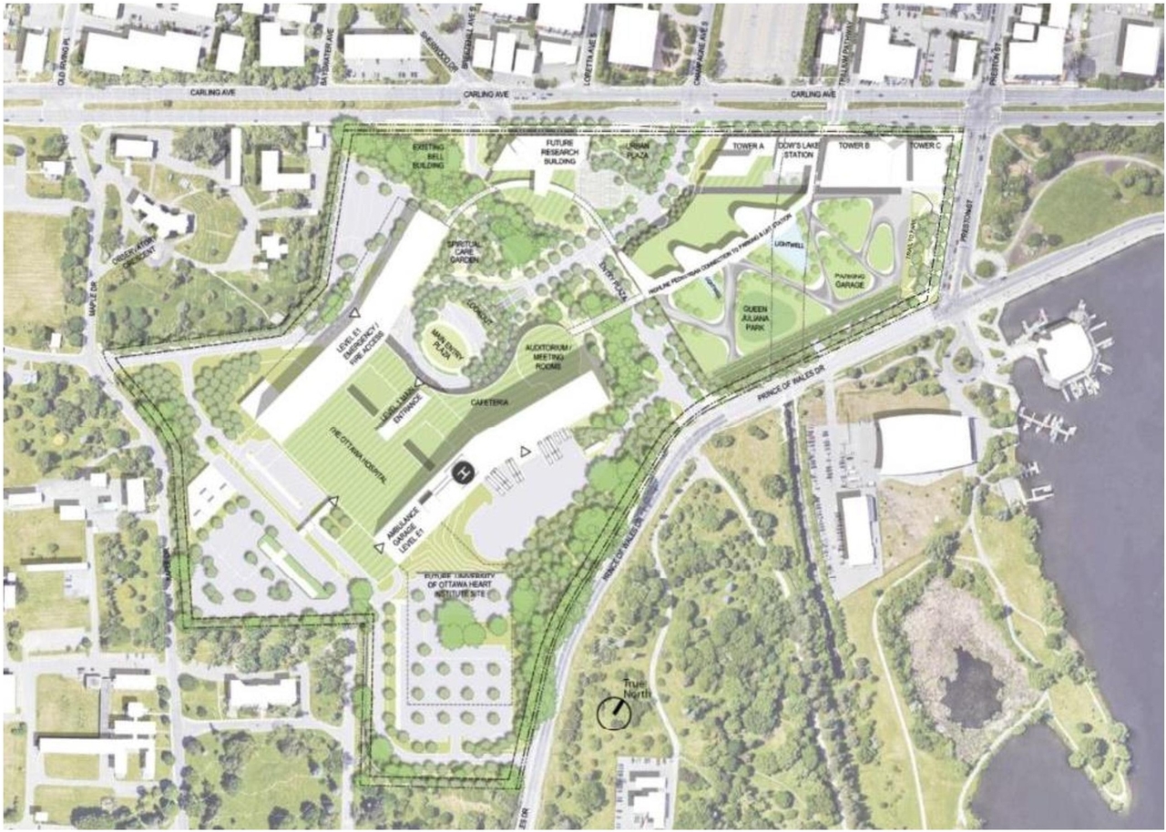 Construction site plan for project from page 20 of the file '2021-08-06 - Revised Design Brief and Planning Rationale - D07-12-21-0059'