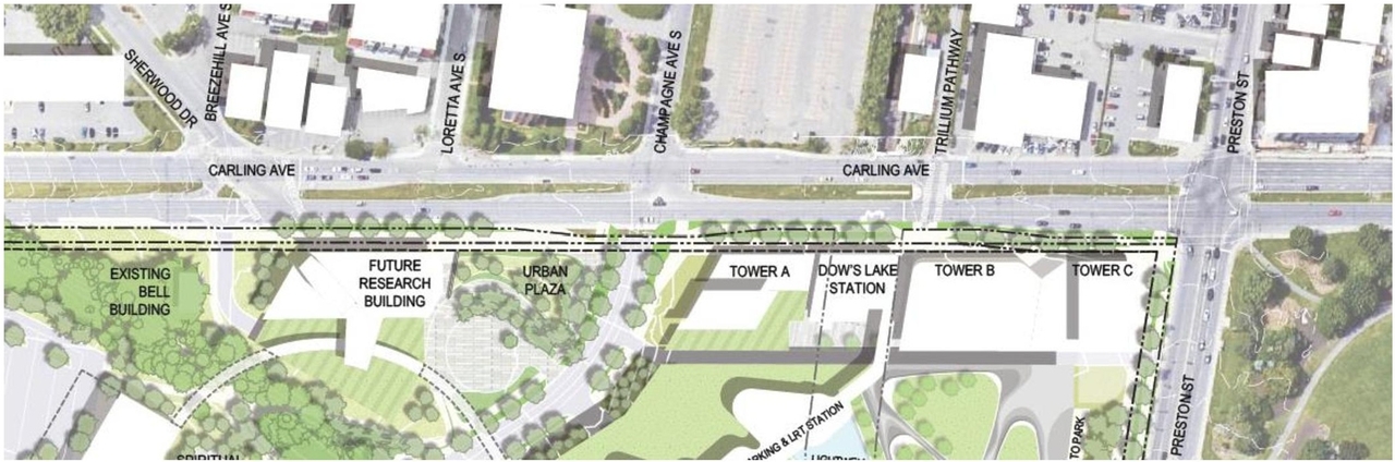 Construction site plan for project from page 35 of the file '2021-08-06 - Revised Design Brief and Planning Rationale - D07-12-21-0059'