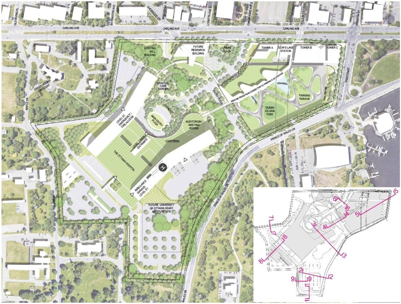 Construction site plan for project from page 31 of the file '2021-10-28 - APPROVED Design Brief and Planning Rationale - D07-12-21-0059'