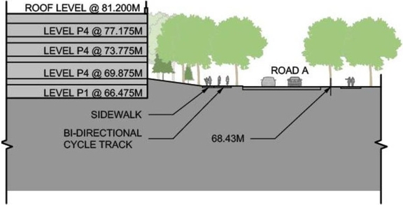 Construction site plan for project from page 35 of the file '2021-10-28 - APPROVED Design Brief and Planning Rationale - D07-12-21-0059'
