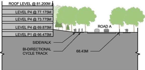 Construction site plan for project from page 35 of the file '2021-10-28 - APPROVED Design Brief and Planning Rationale - D07-12-21-0059'