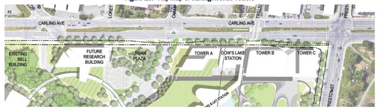 Construction site plan for project from page 36 of the file '2021-10-28 - APPROVED Design Brief and Planning Rationale - D07-12-21-0059'