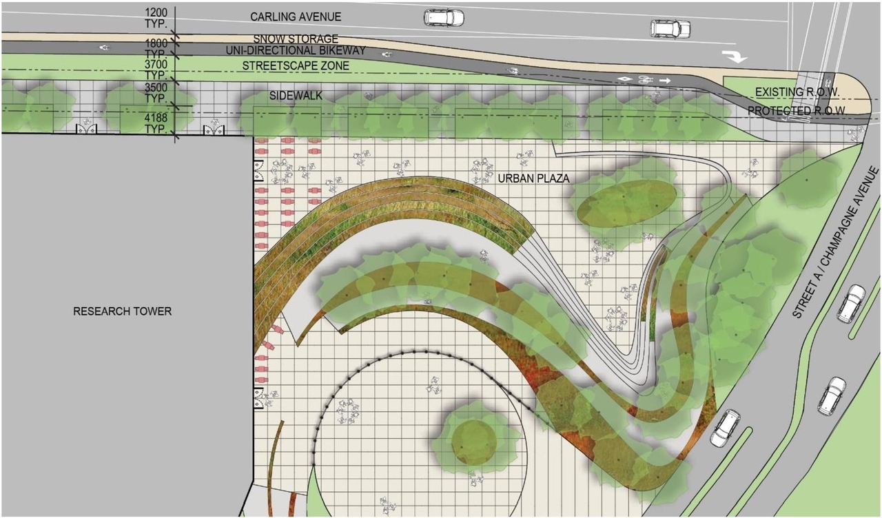 Construction site plan for project from page 37 of the file '2021-10-28 - APPROVED Design Brief and Planning Rationale - D07-12-21-0059'